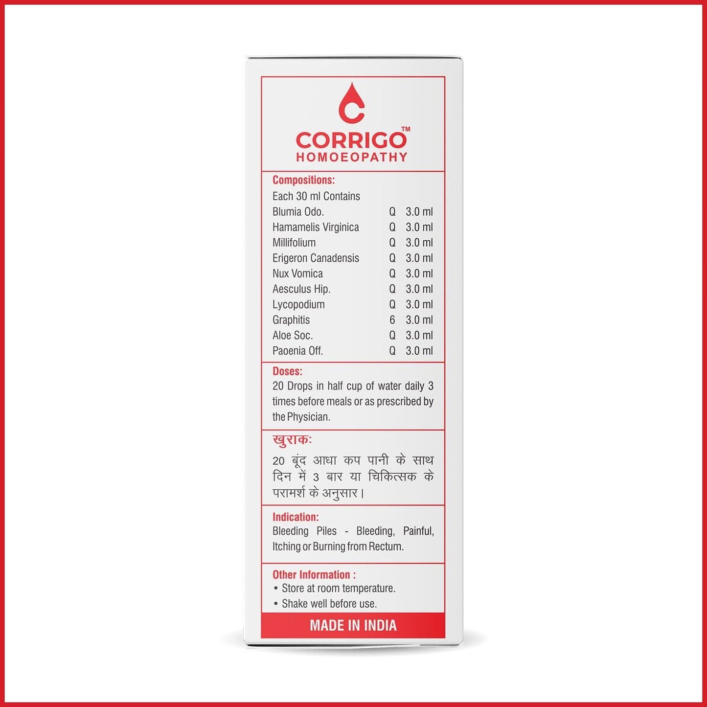 Bleeding Piles Drops - Corrigo Homoeopathy