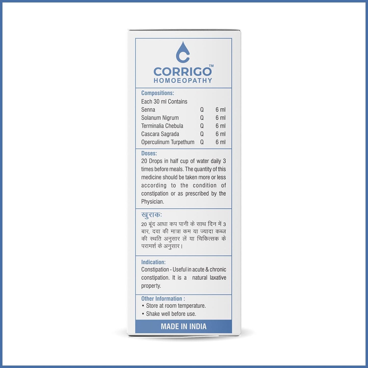 Constipation Drops - Corrigo Homoeopathy