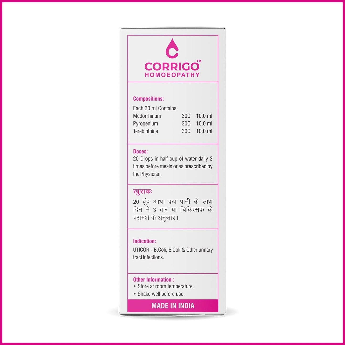 UTIcor Drops - Corrigo Homoeopathy