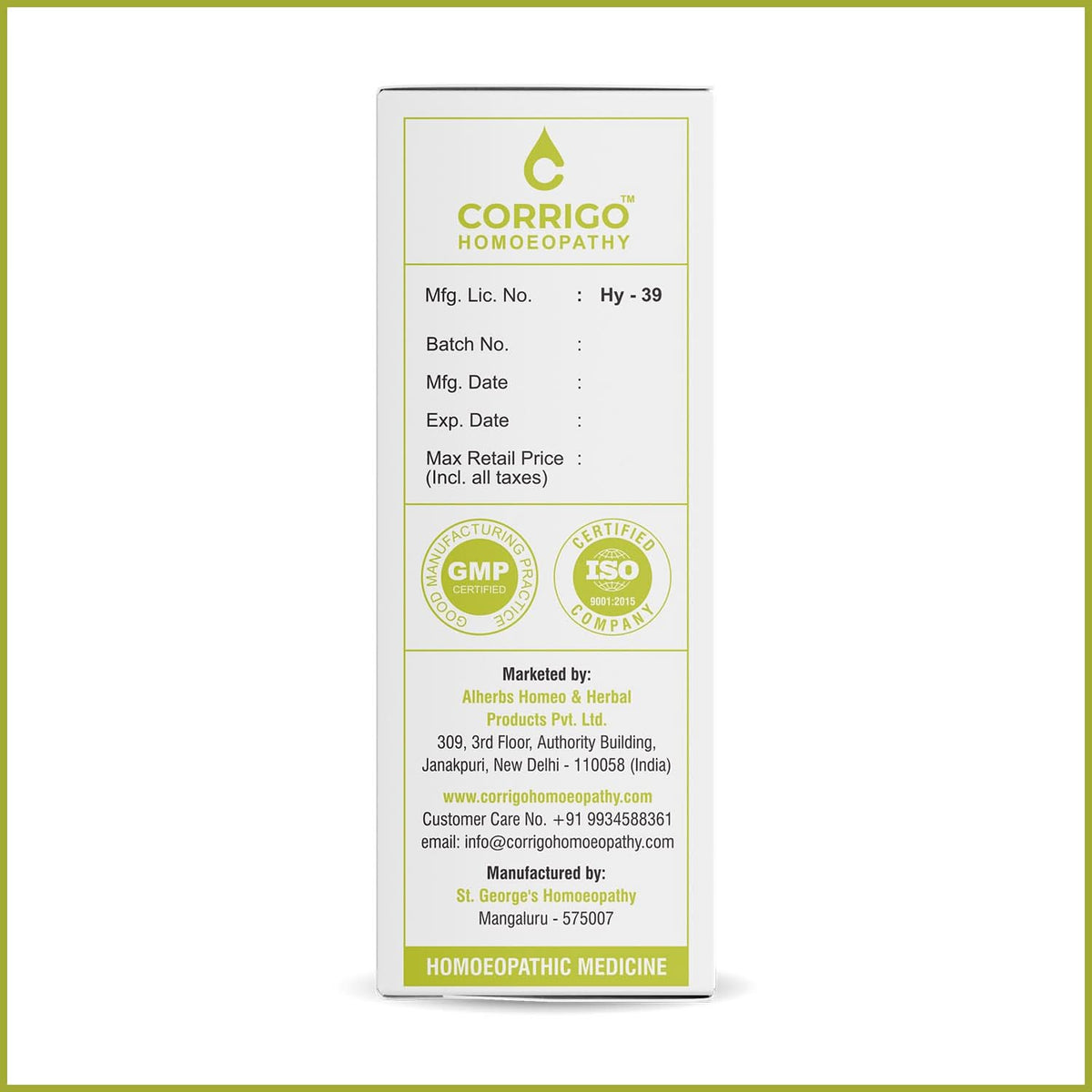 CORRIGO Homeopathy Medicine for Non-Bleeding Hemorrhoids
