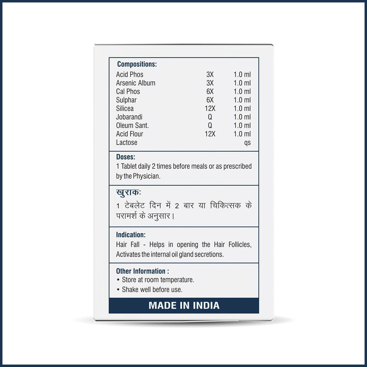 CORRIGO Homeopathy Hair Fall Medicine - Haircor Tablets