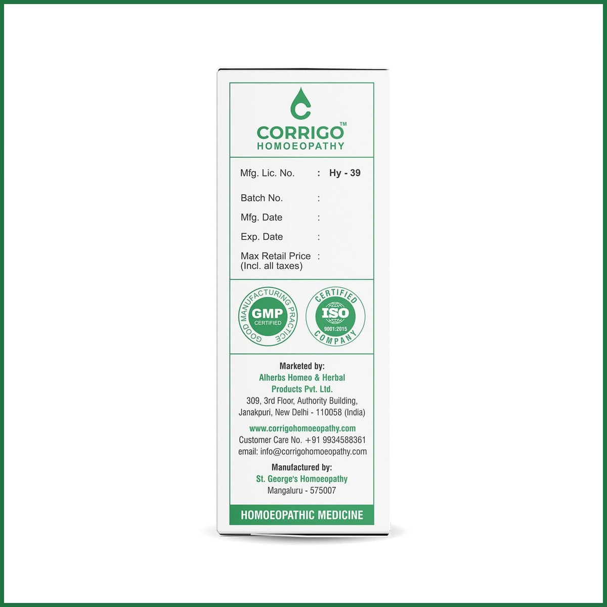 CORRIGO Prostate Medicine for Urinary Symptoms