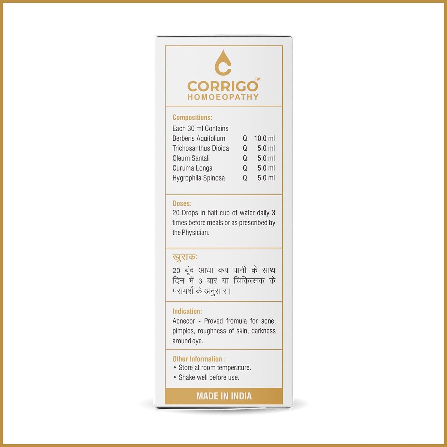 Acnecor Drops - Corrigo Homoeopathy