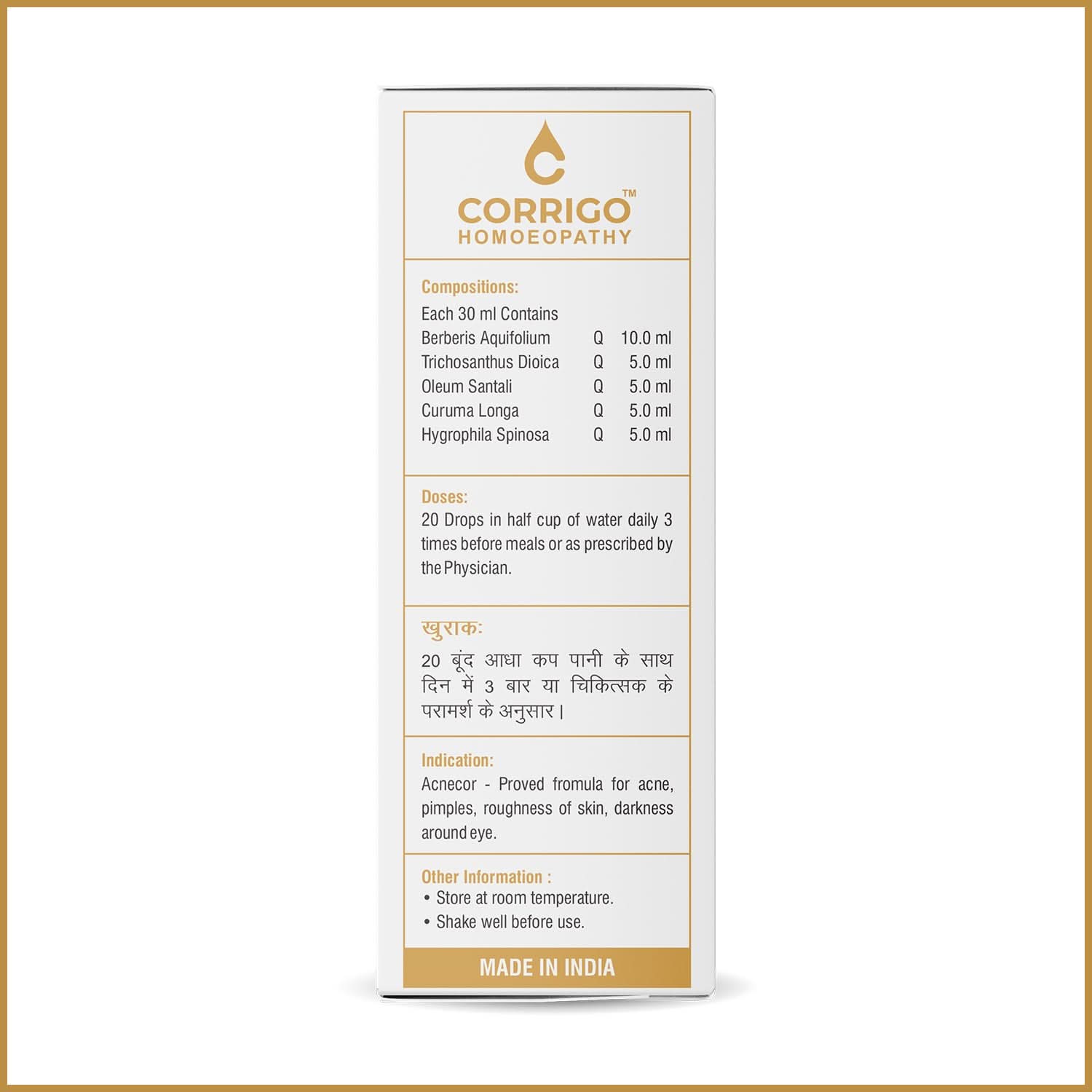 Acnecor Drops - Corrigo Homoeopathy