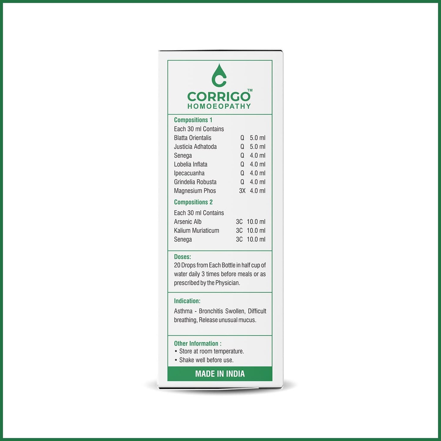 Asmacor Drops - Corrigo Homoeopathy