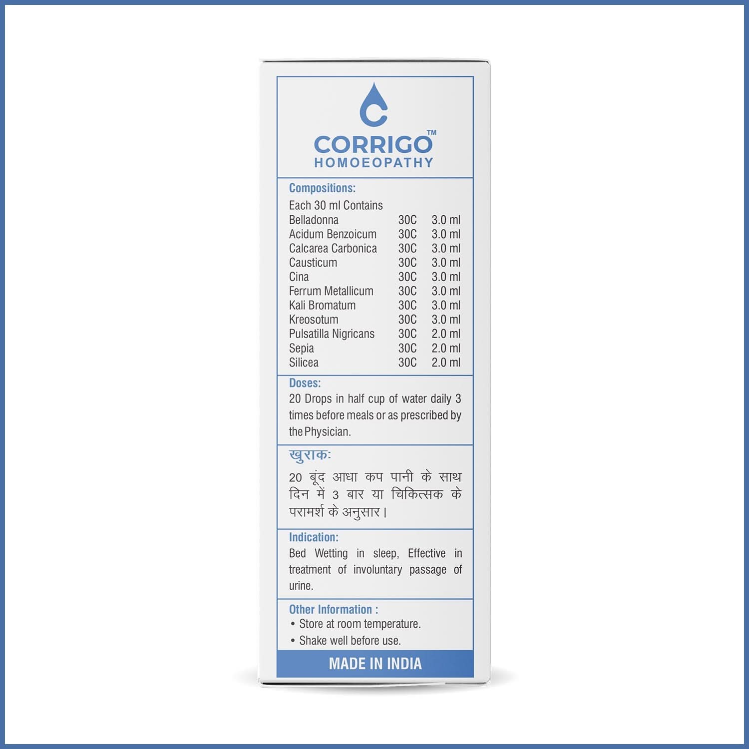 Bed Wetting Drops - Corrigo Homoeopathy