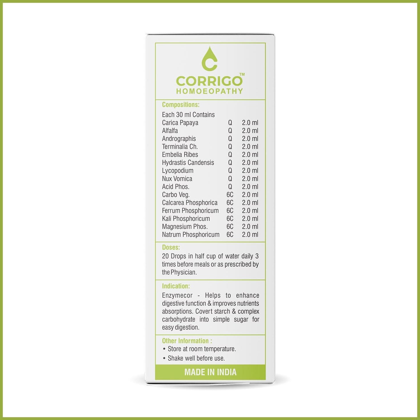 Enzymecor Drops - Corrigo Homoeopathy