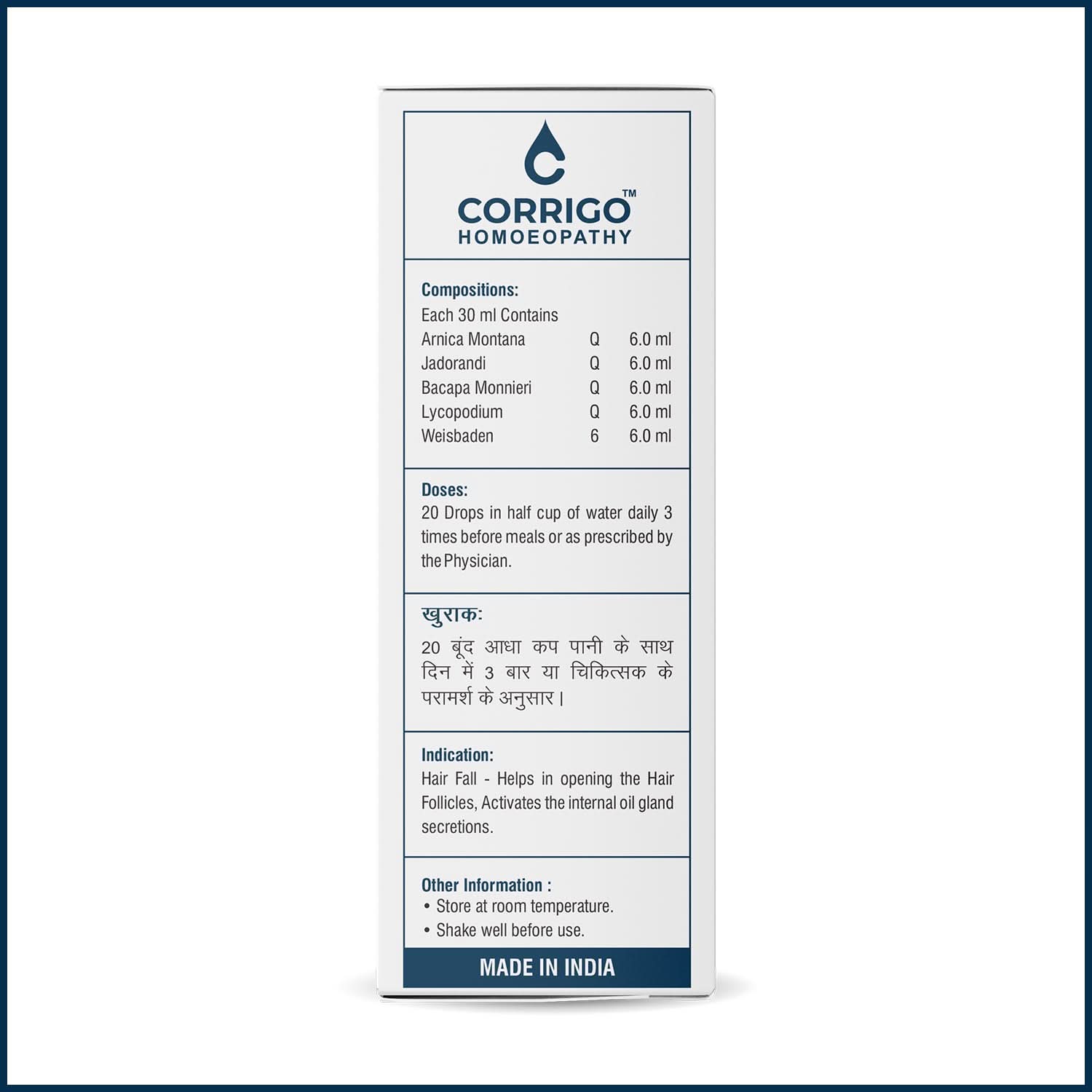 Hair Fall Drops - Corrigo Homoeopathy