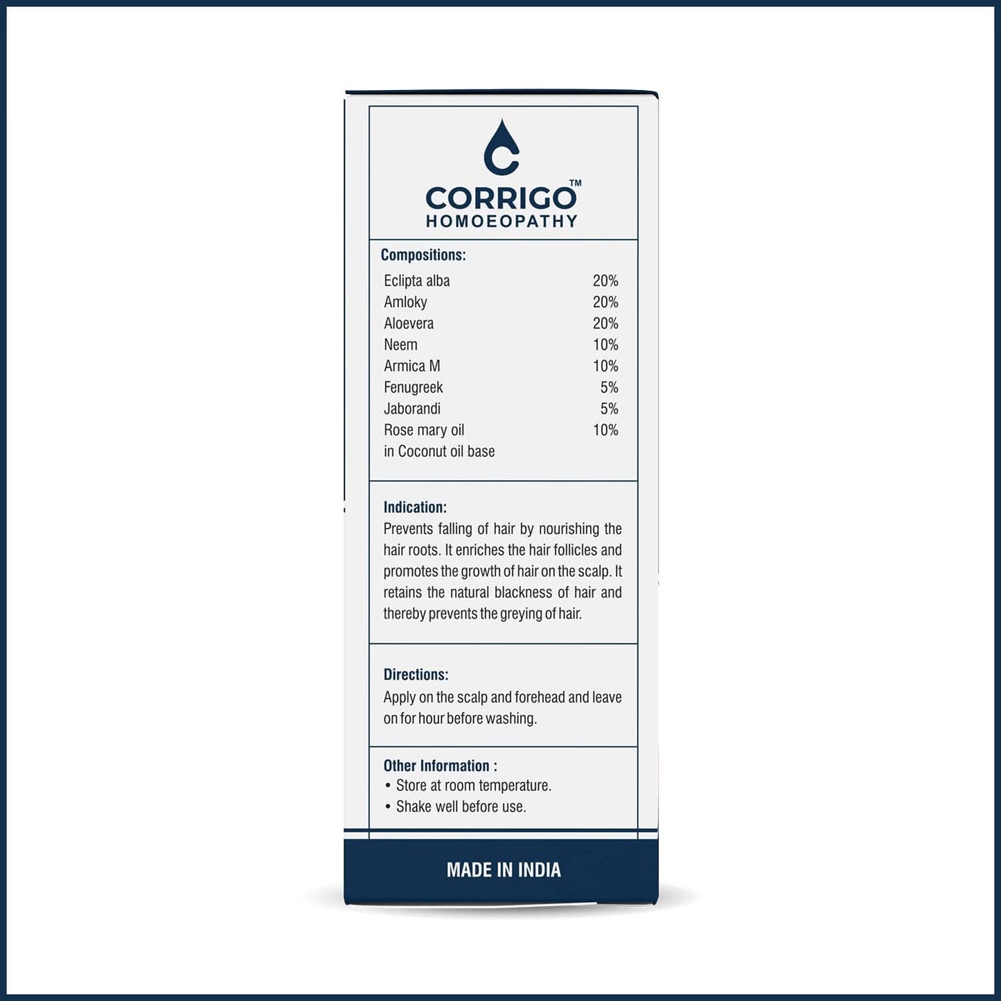 Hair Oil - Corrigo Homoeopathy