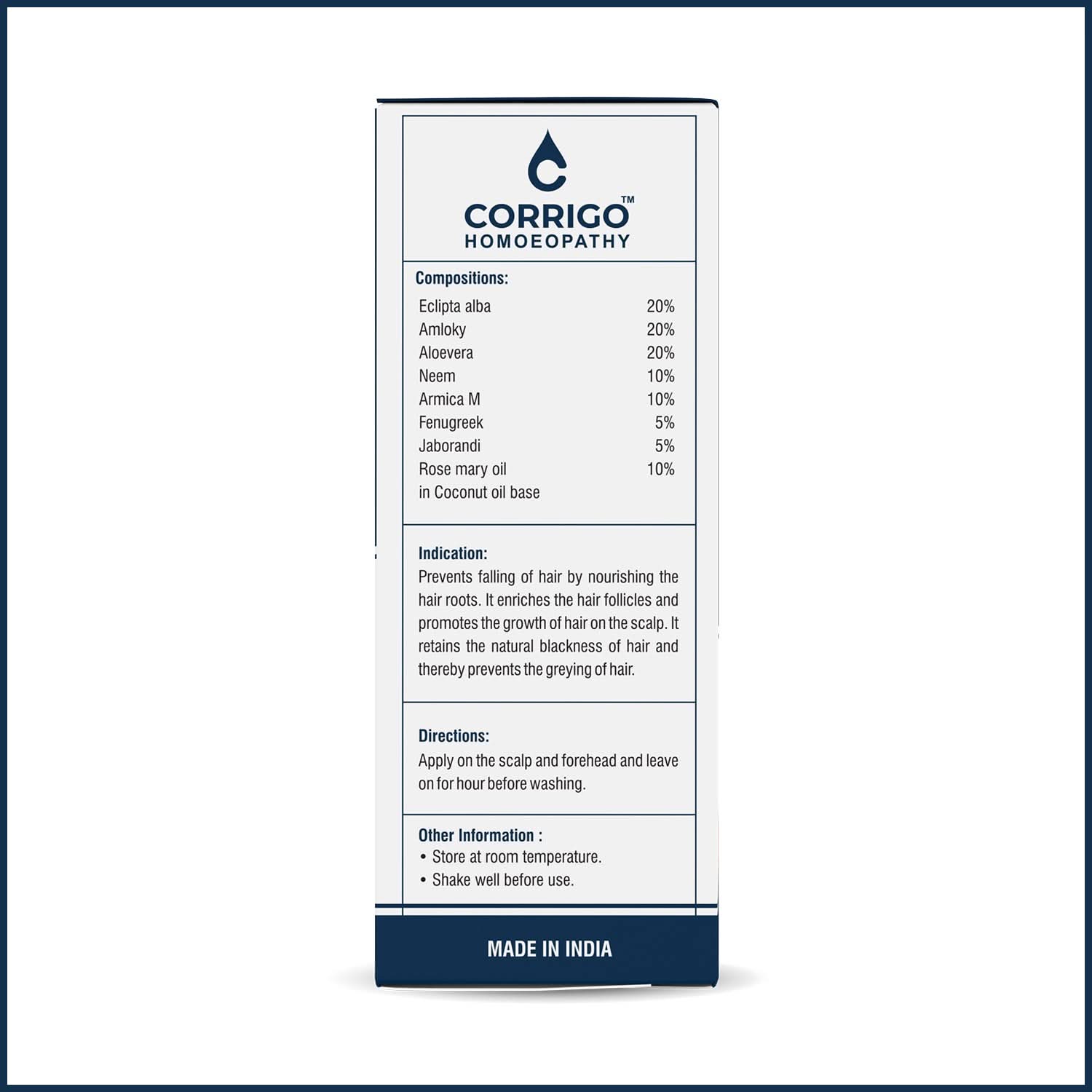 Hair Oil - Corrigo Homoeopathy