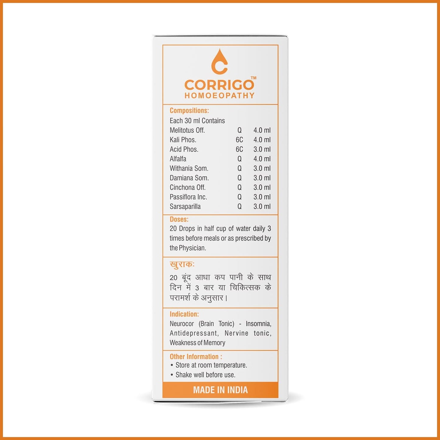 Neurocor Drops - Corrigo Homoeopathy