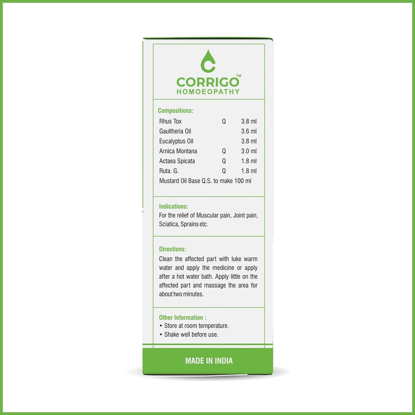 Orthocor Oil - Corrigo Homoeopathy