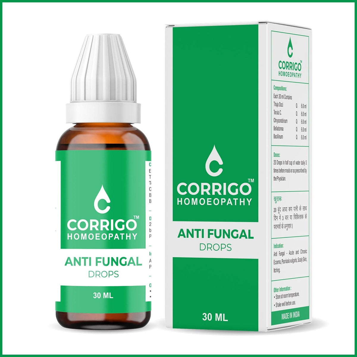 CORRIGO Antifungal Drops - Homeopathy Medicine for Fungal Infections