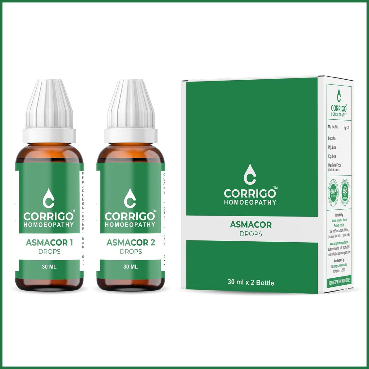 CORRIGO Asmacor Drops - Homeopathy Medicine for Asthma