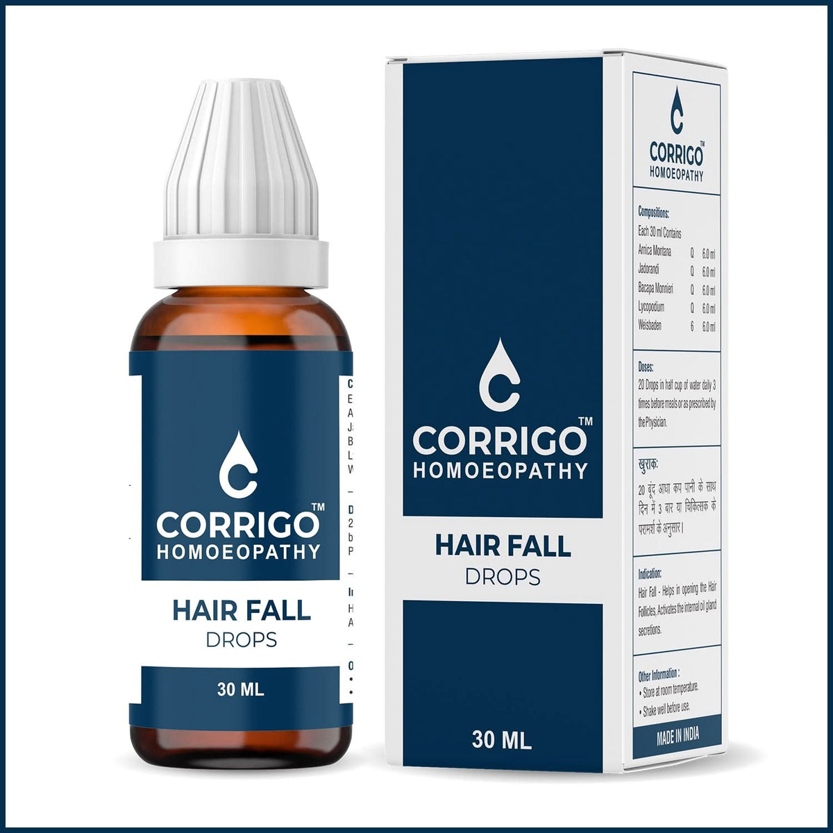 CORRIGO Hair Fall Drops - Homeopathy Medicine for Hair Fall