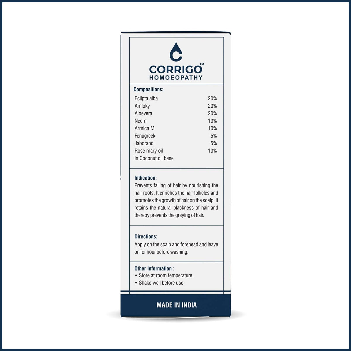 CORRIGO Hair Care Oil for Hair Roots and Scalp