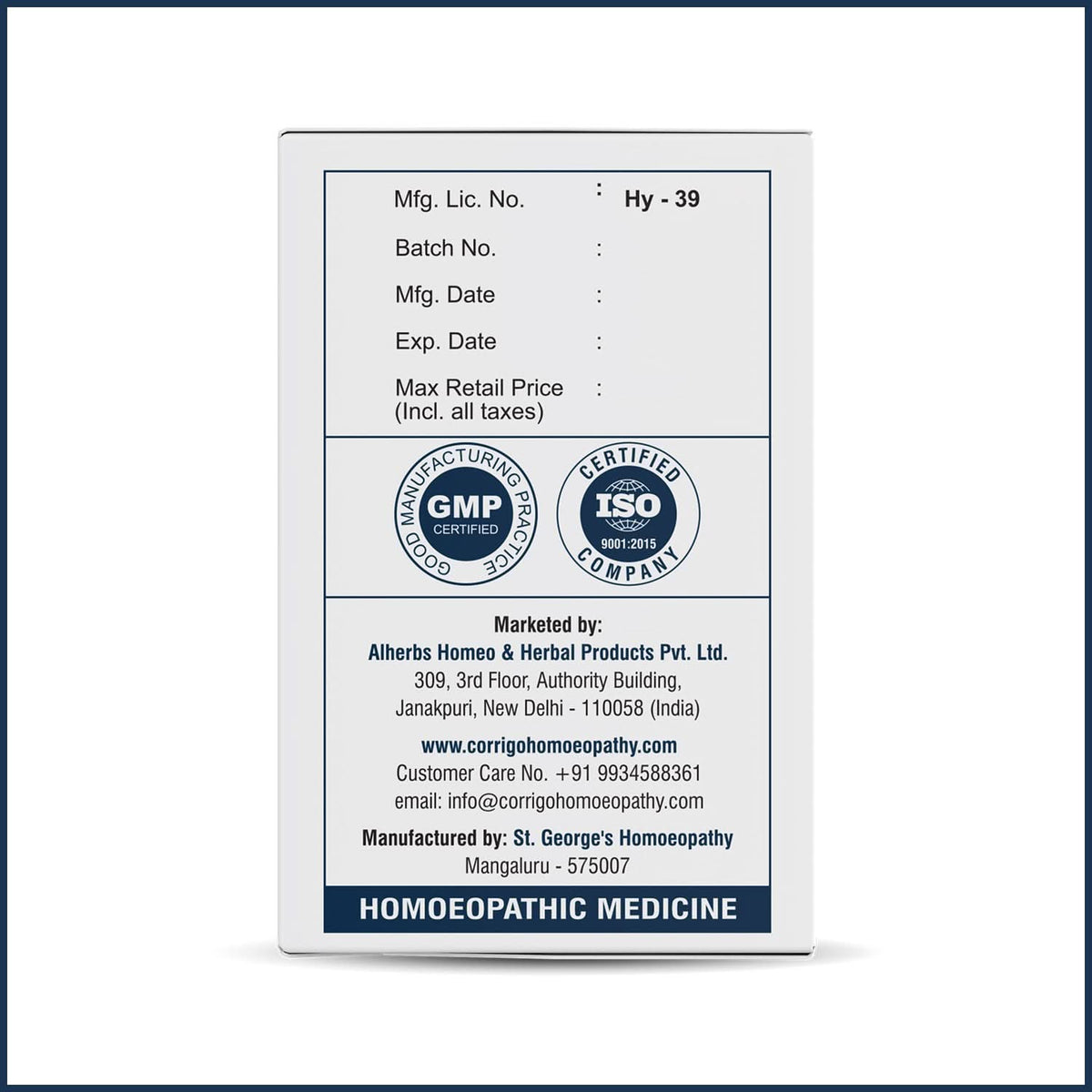 CORRIGO Haircor Homeopathic Tablets for Hair Fall and Thinning