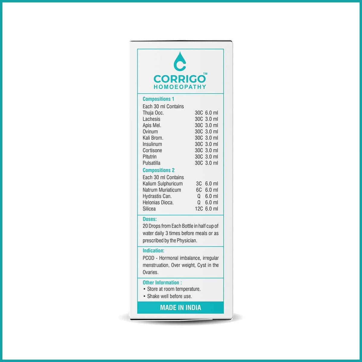 CORRIGO Mensolack Homeopathic Drops for PCOD and Irregular Periods