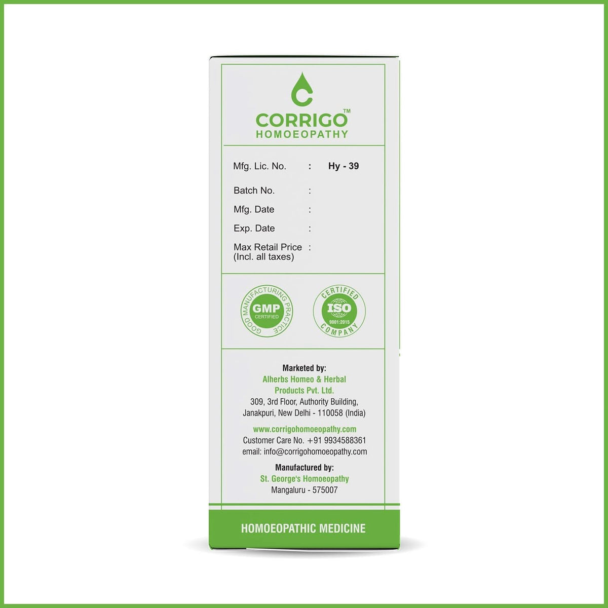 CORRIGO Orthocor Homeopathic Oil for Joint Pain and Stiffness